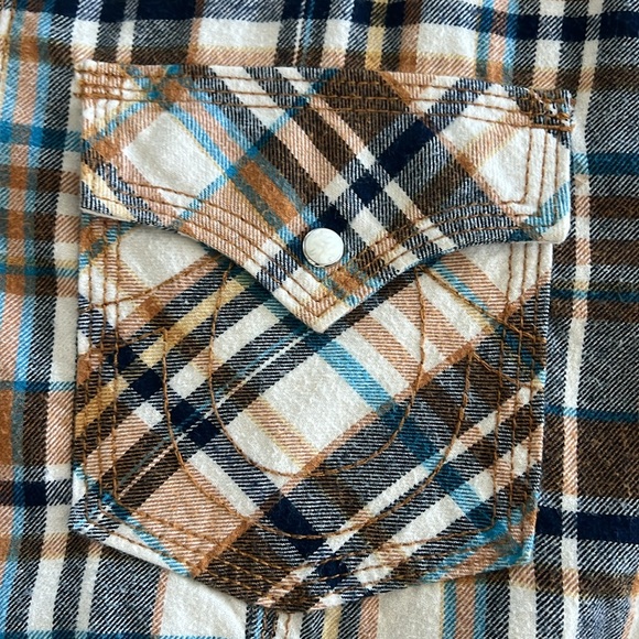 True Religion Flannel Plaid Western Snap Men's Size XXXL - Picture 5 of 7